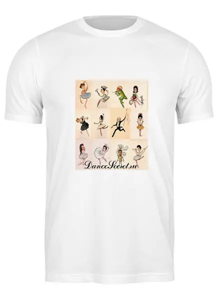 Заказать мужскую футболку в Москве. Футболка классическая DanceSecret 8 от Илья Кузнецов - готовые дизайны и нанесение принтов.