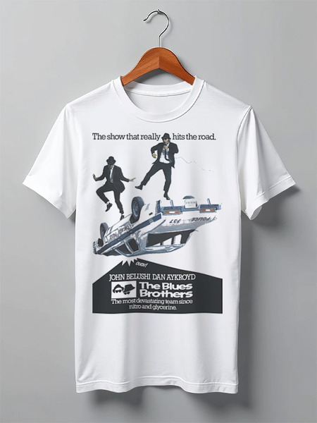 Заказать мужскую футболку в Москве. Футболка классическая The Blues Brothers от KinoArt - готовые дизайны и нанесение принтов.