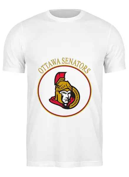 Заказать мужскую футболку в Москве. Футболка классическая Ottawa Senators от kspsshop - готовые дизайны и нанесение принтов.