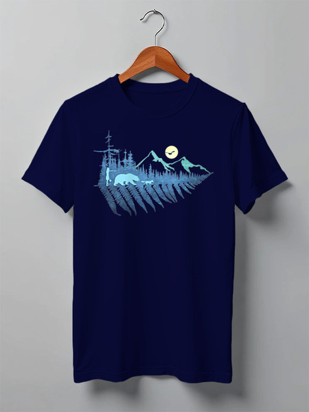 Заказать мужскую футболку в Москве. Футболка классическая Forest Fern от oneredfoxstore@gmail.com - готовые дизайны и нанесение принтов.