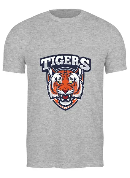 Заказать мужскую футболку в Москве. Футболка классическая Tigers от Елена Елена - готовые дизайны и нанесение принтов.