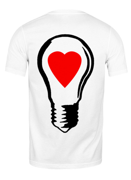 Заказать мужскую футболку в Москве. Футболка классическая LAMP ON BACK! SWITCH ON YOUR LOVE! от HANS ZOGS - готовые дизайны и нанесение принтов.