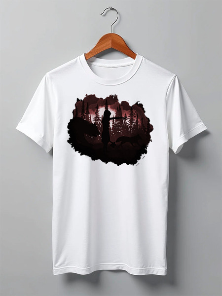 Заказать мужскую футболку в Москве. Футболка классическая In The Dark от oneredfoxstore@gmail.com - готовые дизайны и нанесение принтов.