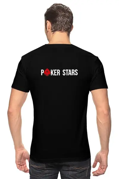 Заказать мужскую футболку в Москве. Футболка классическая PokerStars от Moroz - готовые дизайны и нанесение принтов.