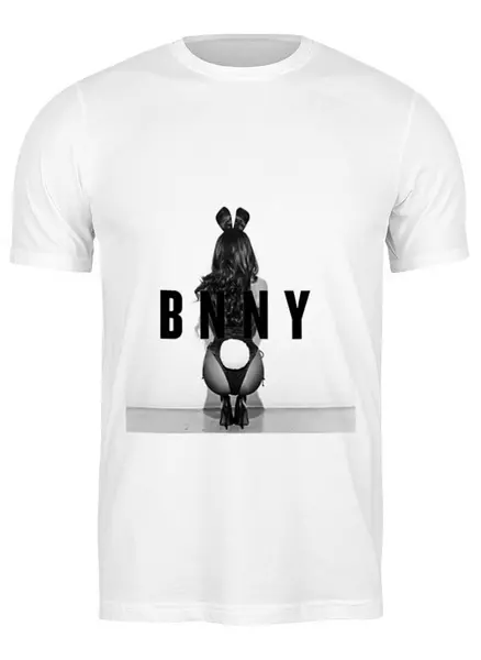 Заказать мужскую футболку в Москве. Футболка классическая Playboy BNNY от PlayboyRussia.com - готовые дизайны и нанесение принтов.