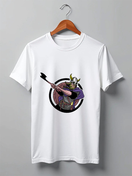 Заказать мужскую футболку в Москве. Футболка классическая Викинг от YellowCloverShop - готовые дизайны и нанесение принтов.