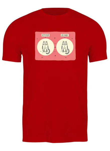 Заказать мужскую футболку в Москве. Футболка классическая Cats Here от oneredfoxstore@gmail.com - готовые дизайны и нанесение принтов.