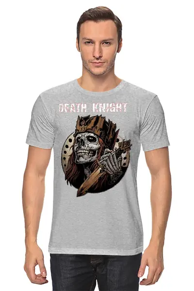 Заказать мужскую футболку в Москве. Футболка классическая Death Knight от Leichenwagen - готовые дизайны и нанесение принтов.