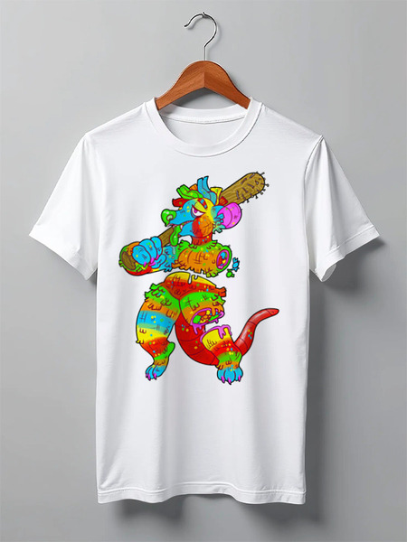 Заказать мужскую футболку в Москве. Футболка классическая dinosaur art от Air Store - готовые дизайны и нанесение принтов.
