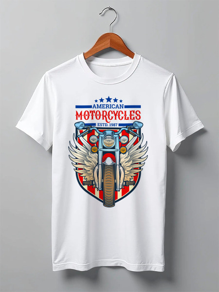 Заказать мужскую футболку в Москве. Футболка классическая ❖Vintage Bike❖ от balden - готовые дизайны и нанесение принтов.
