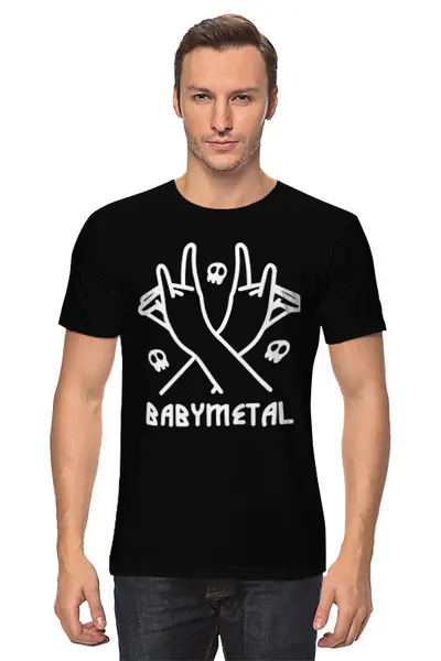 Заказать мужскую футболку в Москве. Футболка классическая BABYMETAL от geekbox - готовые дизайны и нанесение принтов.
