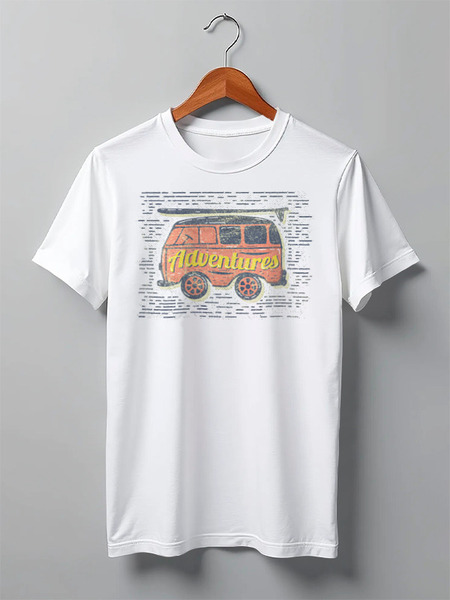 Заказать мужскую футболку в Москве. Футболка классическая Mountains от oneredfoxstore@gmail.com - готовые дизайны и нанесение принтов.
