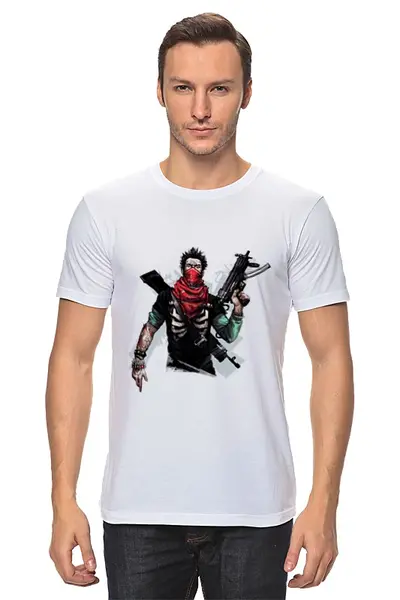 Заказать мужскую футболку в Москве. Футболка классическая Герой от 1world - готовые дизайны и нанесение принтов.