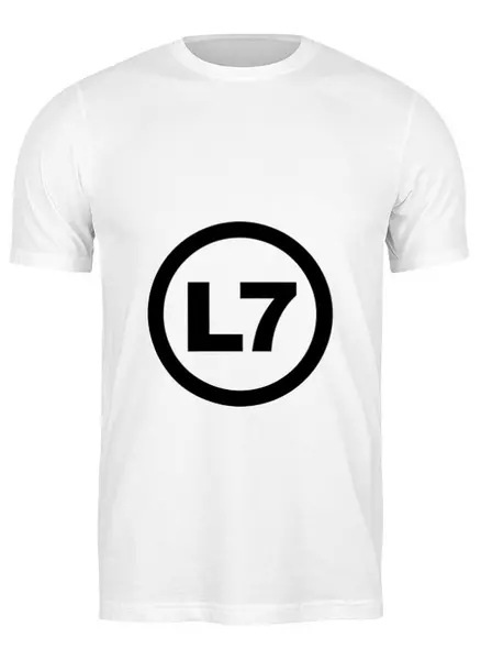 Заказать мужскую футболку в Москве. Футболка классическая Группа L7 от Fedor - готовые дизайны и нанесение принтов.