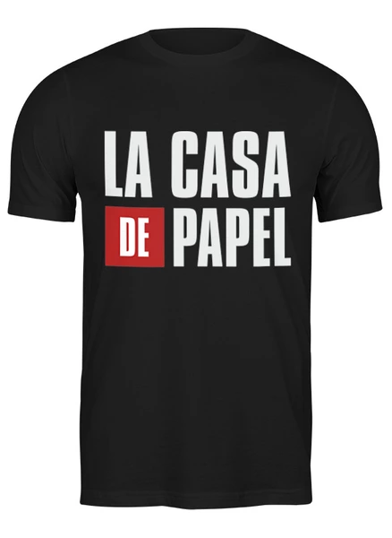 Заказать мужскую футболку в Москве. Футболка классическая La Casa De Papel от skynatural - готовые дизайны и нанесение принтов.