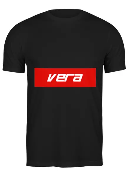 Заказать мужскую футболку в Москве. Футболка классическая Имя Vera от THE_NISE  - готовые дизайны и нанесение принтов.