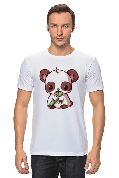 Заказать мужскую футболку в Москве. Футболка классическая Панда от Re  Tyan - готовые дизайны и нанесение принтов.