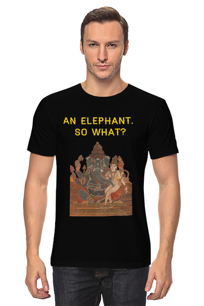 Заказать мужскую футболку в Москве. Футболка классическая Naughty elephant от Nikolai Gordiychuk - готовые дизайны и нанесение принтов.