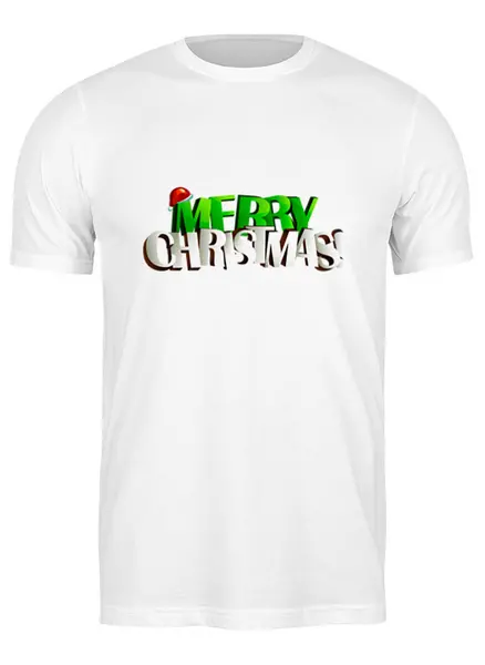 Заказать мужскую футболку в Москве. Футболка классическая Merry Christmas от THE_NISE  - готовые дизайны и нанесение принтов.