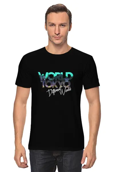 Заказать мужскую футболку в Москве. Футболка классическая "DIFFERENT WORLD": Tokyo от Octopuslabel - готовые дизайны и нанесение принтов.