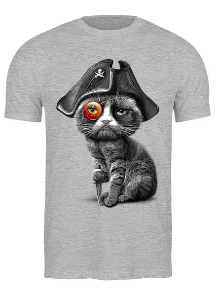 Заказать мужскую футболку в Москве. Футболка классическая Пират от Xieros - готовые дизайны и нанесение принтов.