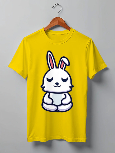 Заказать мужскую футболку в Москве. Футболка классическая Relax Rabbit от skynatural - готовые дизайны и нанесение принтов.