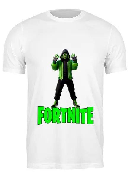 Заказать мужскую футболку в Москве. Футболка классическая Fortnite от  PRO_DESIGN - готовые дизайны и нанесение принтов.
