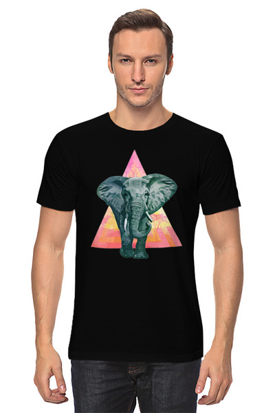 Заказать мужскую футболку в Москве. Футболка классическая Elephant от skynatural - готовые дизайны и нанесение принтов.