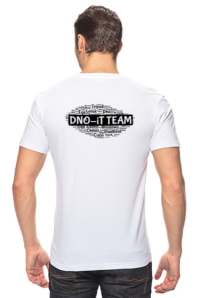 Заказать мужскую футболку в Москве. Футболка классическая DNO iT Team от DNO-iT  - готовые дизайны и нанесение принтов.
