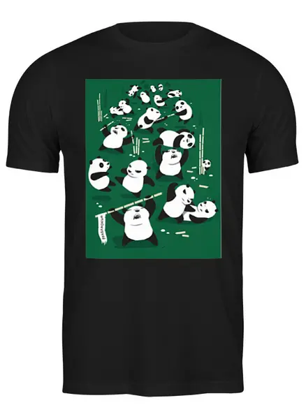 Заказать мужскую футболку в Москве. Футболка классическая Pandamonium / Пандамониум от crash - готовые дизайны и нанесение принтов.