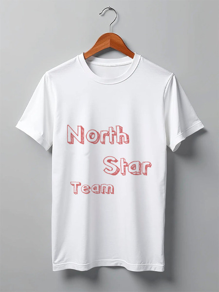 Заказать мужскую футболку в Москве. Футболка классическая North Star Team от northstarshop@mail.ru - готовые дизайны и нанесение принтов.