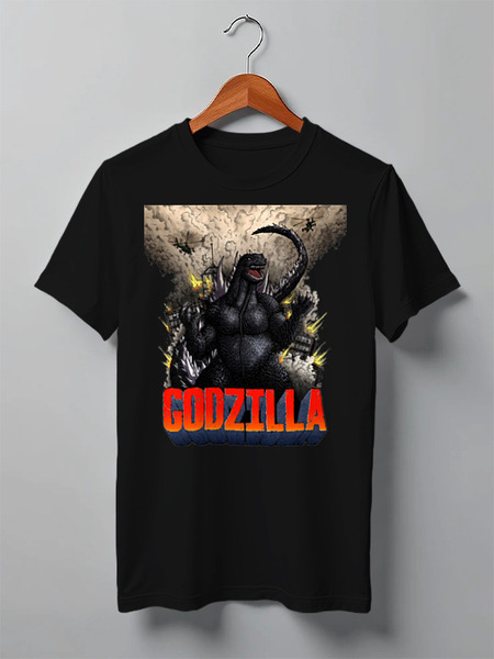 Заказать мужскую футболку в Москве. Футболка классическая Godzilla от balden - готовые дизайны и нанесение принтов.