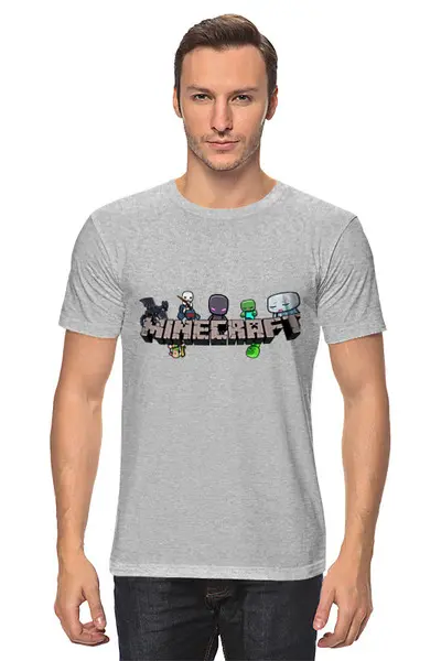 Заказать мужскую футболку в Москве. Футболка классическая Minecraft    от T-shirt print  - готовые дизайны и нанесение принтов.