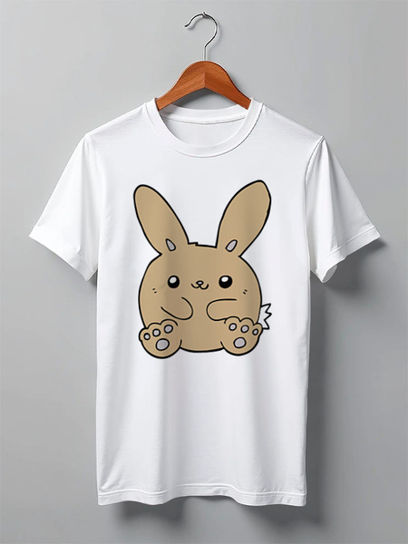 Заказать мужскую футболку в Москве. Футболка классическая Cute Bunny от skynatural - готовые дизайны и нанесение принтов.