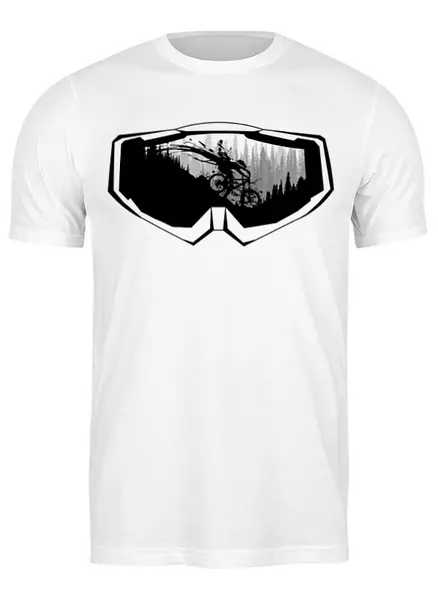Заказать мужскую футболку в Москве. Футболка классическая Mountain Bike от oneredfoxstore@gmail.com - готовые дизайны и нанесение принтов.