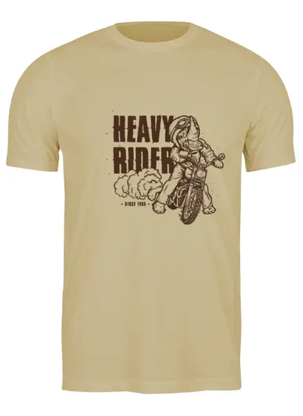 Заказать мужскую футболку в Москве. Футболка классическая Heavy Rider от Maria Mishina - готовые дизайны и нанесение принтов.