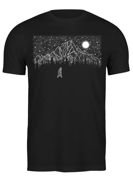 Заказать мужскую футболку в Москве. Футболка классическая Forest от oneredfoxstore@gmail.com - готовые дизайны и нанесение принтов.