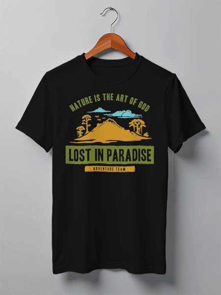Заказать мужскую футболку в Москве. Футболка классическая Mountains от oneredfoxstore@gmail.com - готовые дизайны и нанесение принтов.