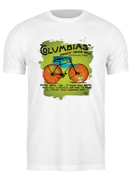 Заказать мужскую футболку в Москве. Футболка классическая Винтажный велосипед от OEX design - готовые дизайны и нанесение принтов.