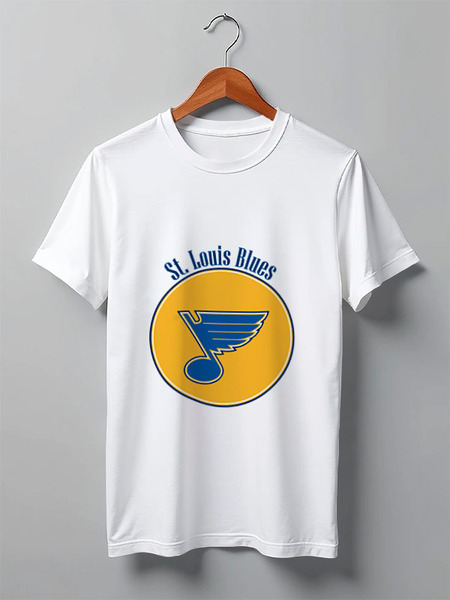 Заказать мужскую футболку в Москве. Футболка классическая St. Louis Blues  от kspsshop - готовые дизайны и нанесение принтов.