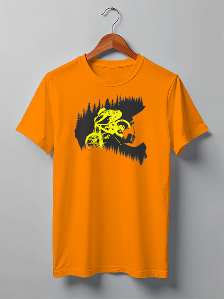 Заказать мужскую футболку в Москве. Футболка классическая Mountain Bike от oneredfoxstore@gmail.com - готовые дизайны и нанесение принтов.