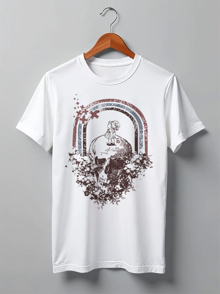 Заказать мужскую футболку в Москве. Футболка классическая Skulls от oneredfoxstore@gmail.com - готовые дизайны и нанесение принтов.