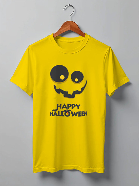 Заказать мужскую футболку в Москве. Футболка классическая Happy Halloween от Илья Щеблецов - готовые дизайны и нанесение принтов.