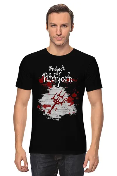 Заказать мужскую футболку в Москве. Футболка классическая Project Pitchfork от OEX design - готовые дизайны и нанесение принтов.
