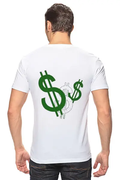 Заказать мужскую футболку в Москве. Футболка классическая миллионер от NAREK - готовые дизайны и нанесение принтов.