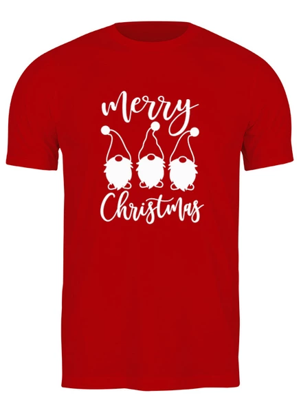 Заказать мужскую футболку в Москве. Футболка классическая Рождественские гномы от cooldesign  - готовые дизайны и нанесение принтов.