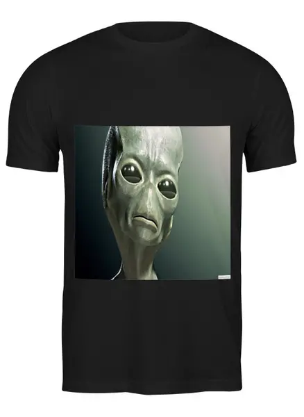 Заказать мужскую футболку в Москве. Футболка классическая Alien 51 от ertbkju@mail.ru - готовые дизайны и нанесение принтов.