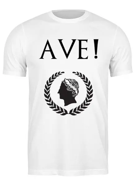 Заказать мужскую футболку в Москве. Футболка классическая Авэ Цезарь! от crabbs100@gmail.com - готовые дизайны и нанесение принтов.
