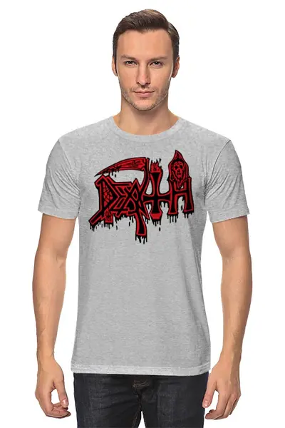 Заказать мужскую футболку в Москве. Футболка классическая Death band от Leichenwagen - готовые дизайны и нанесение принтов.