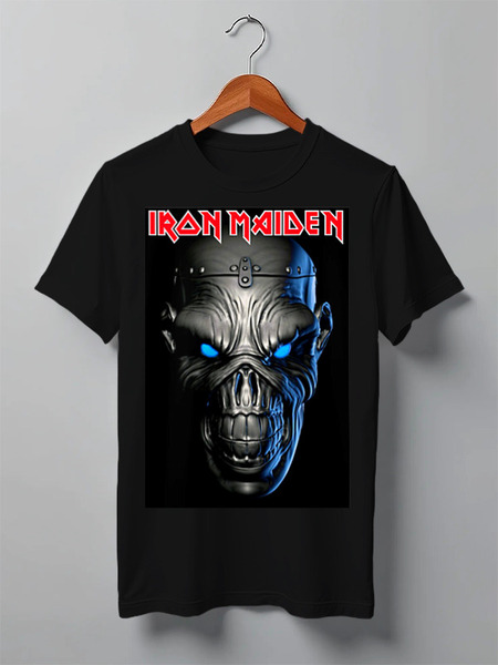 Заказать мужскую футболку в Москве. Футболка классическая Iron Maiden Band от Leichenwagen - готовые дизайны и нанесение принтов.